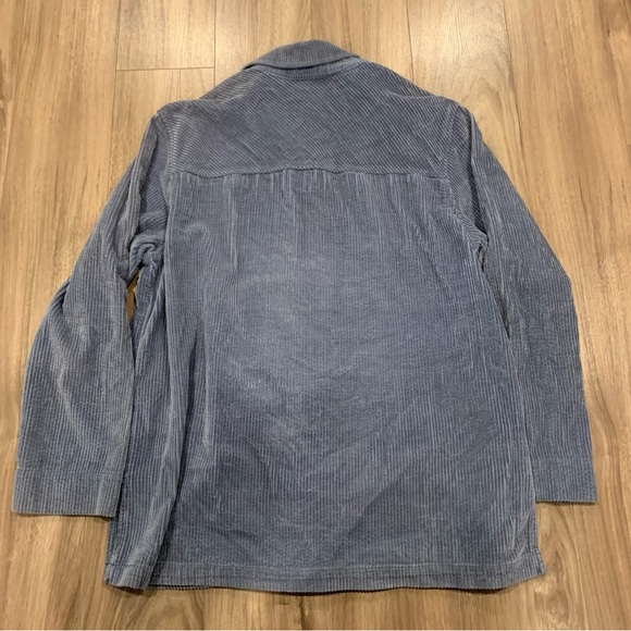 Nordstrom Dusty Blue Corduroy Button Up Shacket - Picture 6 of 6